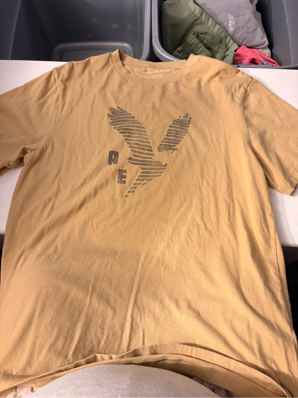 American Eagle Outfitters Men’s Mustard Yellow Graphic Tee